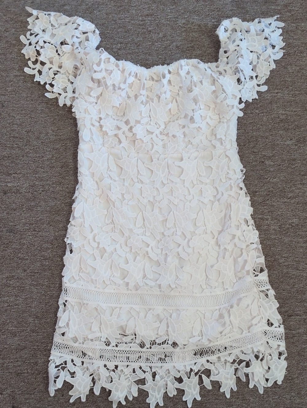ASTR White Lace Mini Dress